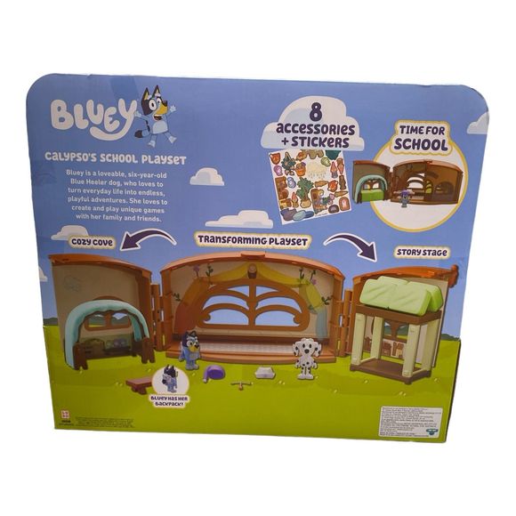 Bluey School Friends Calypso’s School Playset *New - Picture 2 of 2